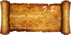 Telegdi Sarolta névjegykártya